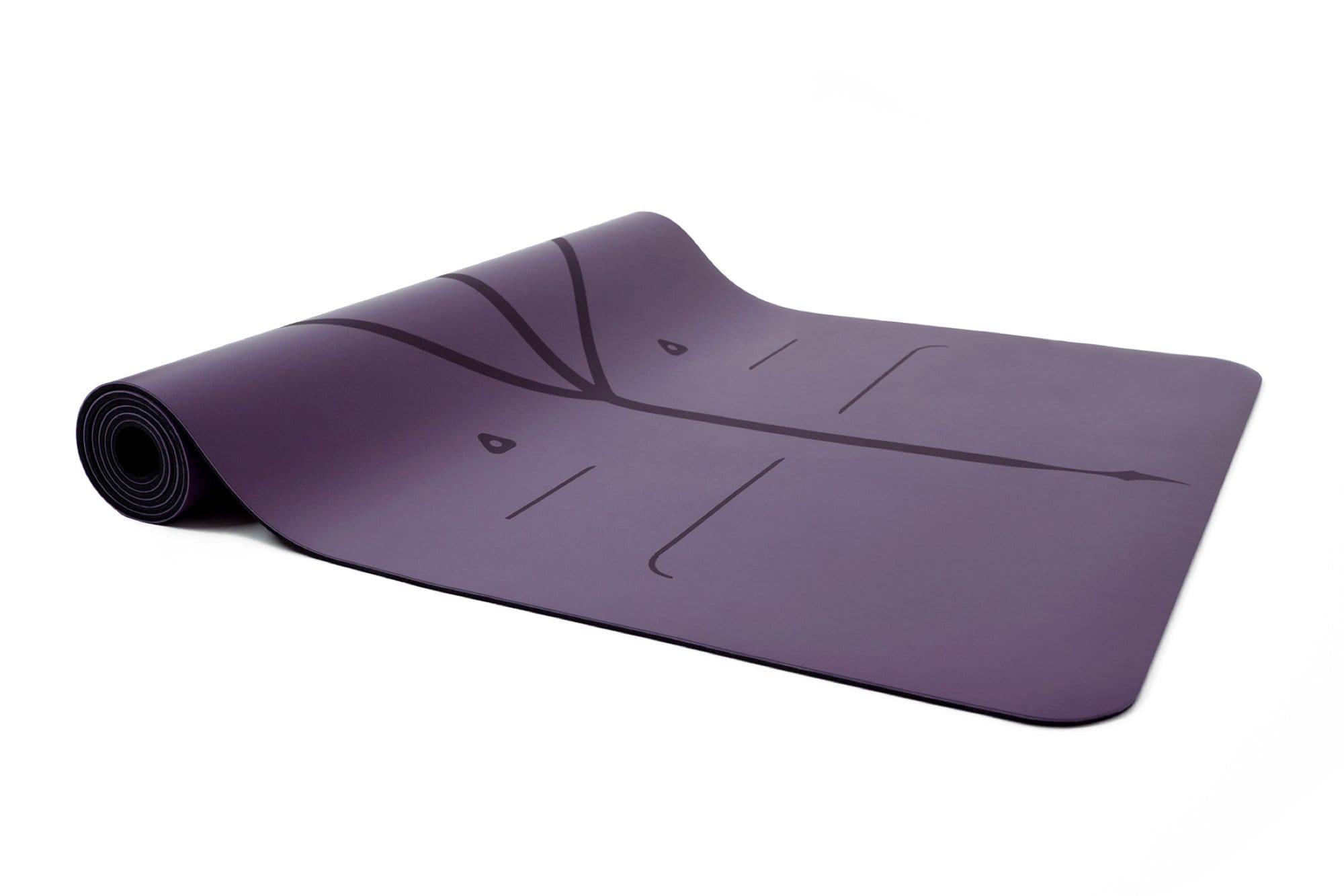 Rolled Liforme Purple Earth Yoga Mat