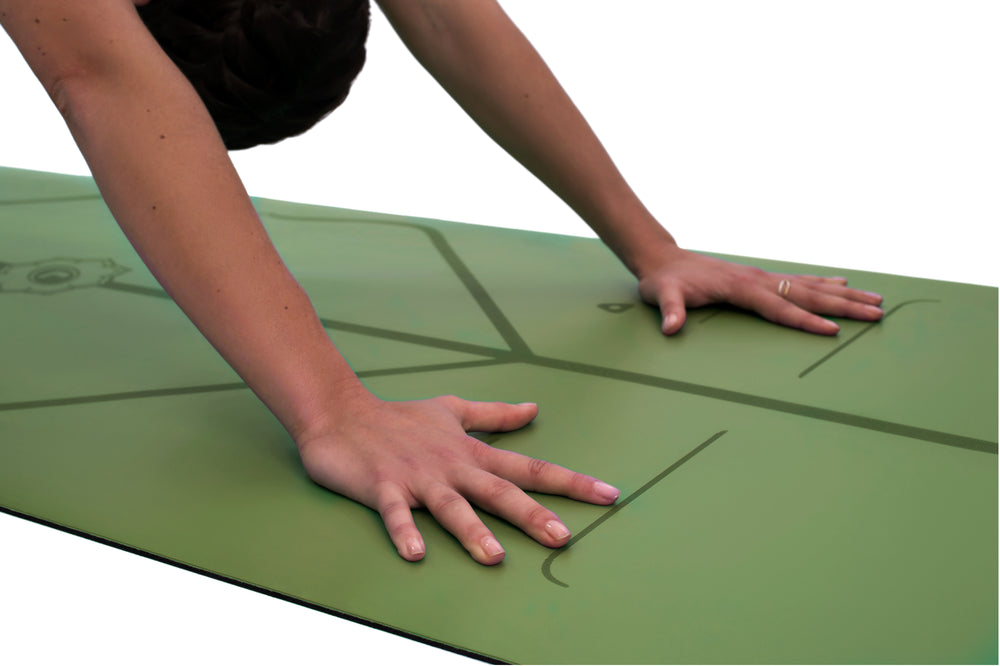 Original Liforme Yoga Mat - Olive  Unrivalled Grip & Alignment System
