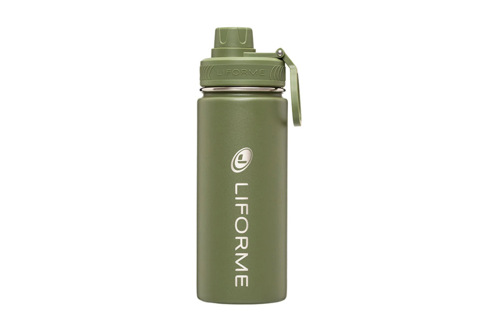 Liforme Water Bottle 520ml - Olive image 1